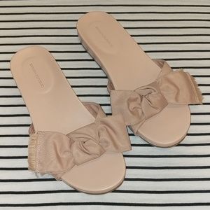 Banana Republic Pink Grosgrain Bow Slides